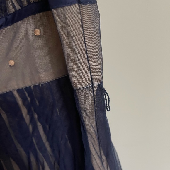 Anthropologie Odille Fit & Flare Dress 12 Layered Tulle Embroidered Party Summer - Picture 5 of 9